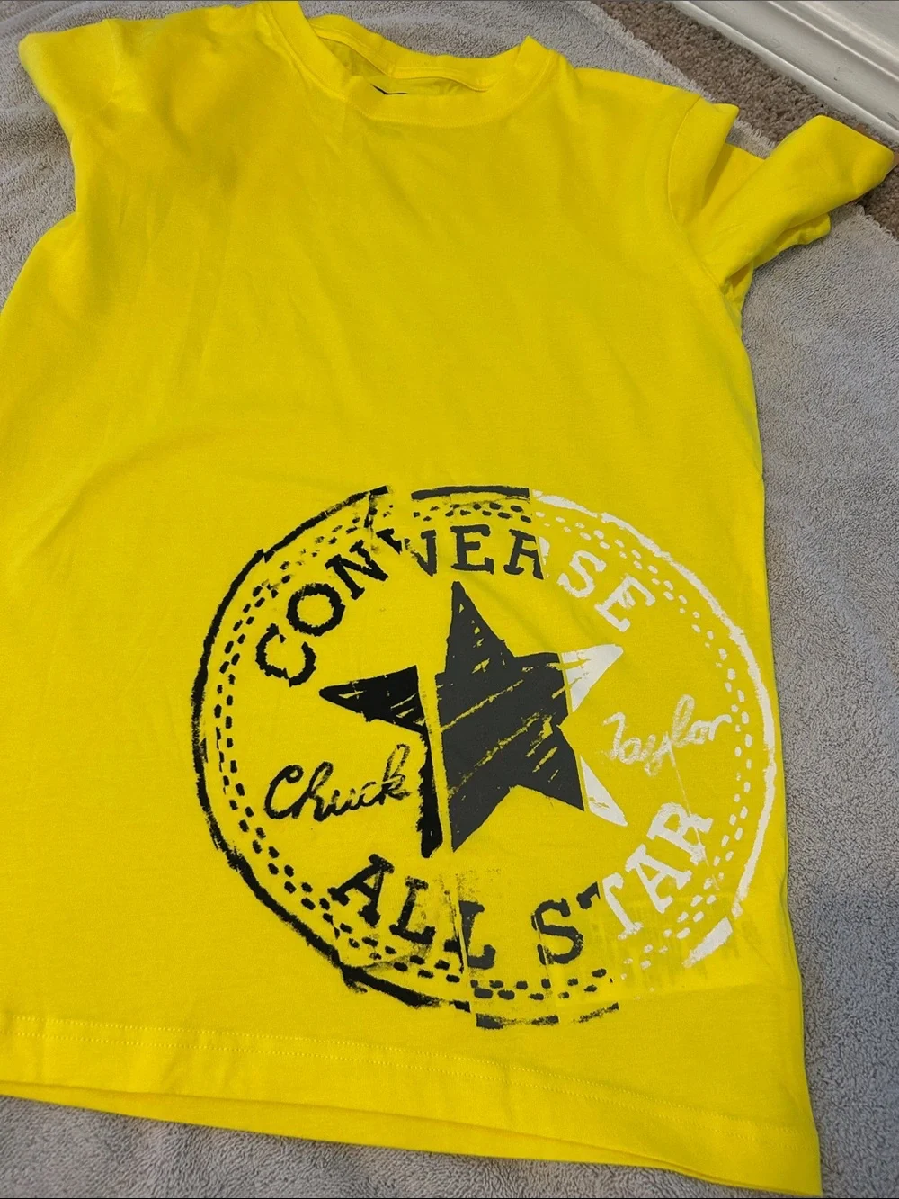 Converse Yellow Short-Sleeve Tee with Chuck All Star Graphic